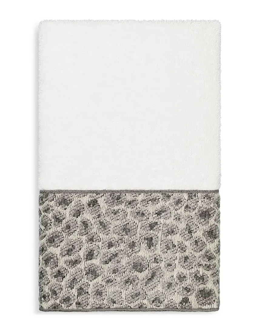 Spots Embellished Hand Towel - White, Turkish Cotton