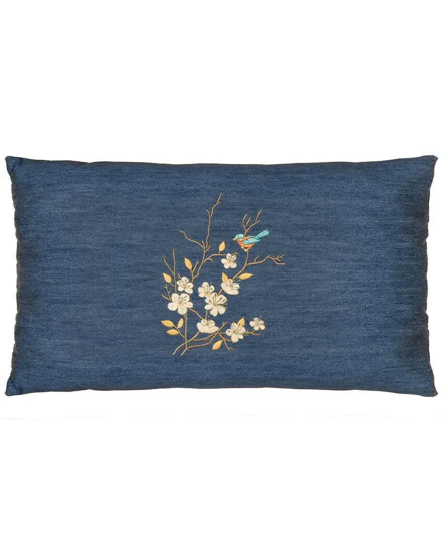 Springtime Lumbar Pillow Cover - Blue, Cotton