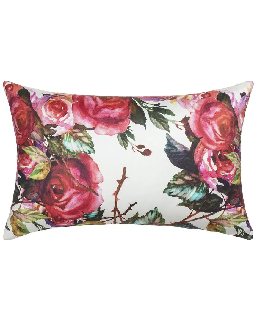 Victoria Decorative Lumbar Pillow Cover - Red, Cotton