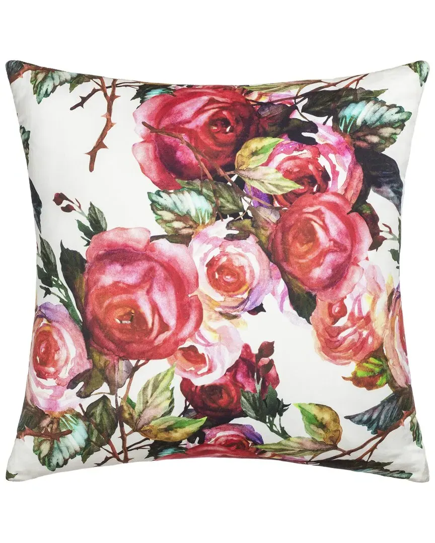 Victoria Square Pillow Cover - Red, Cotton