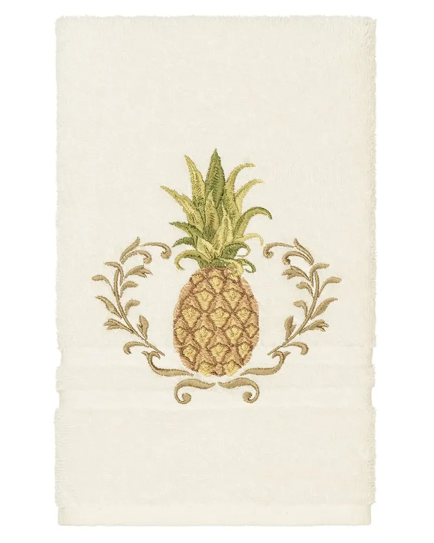 Welcome Embellished Hand Towel - Cream, Turkish Cotton