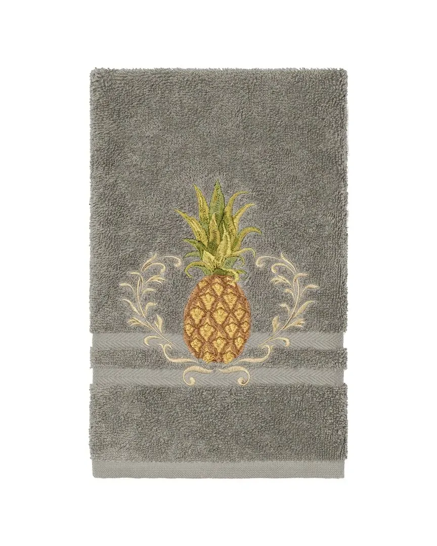 Welcome Embellished Hand Towel - Dark Grey, Turkish Cotton image