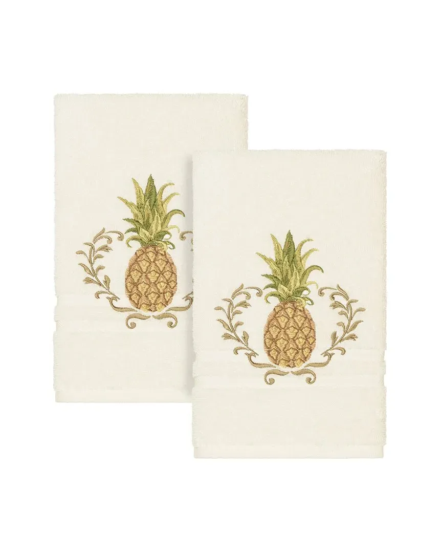 Welcome Embellished Hand Towel Set - Cream, Turkish Cotton