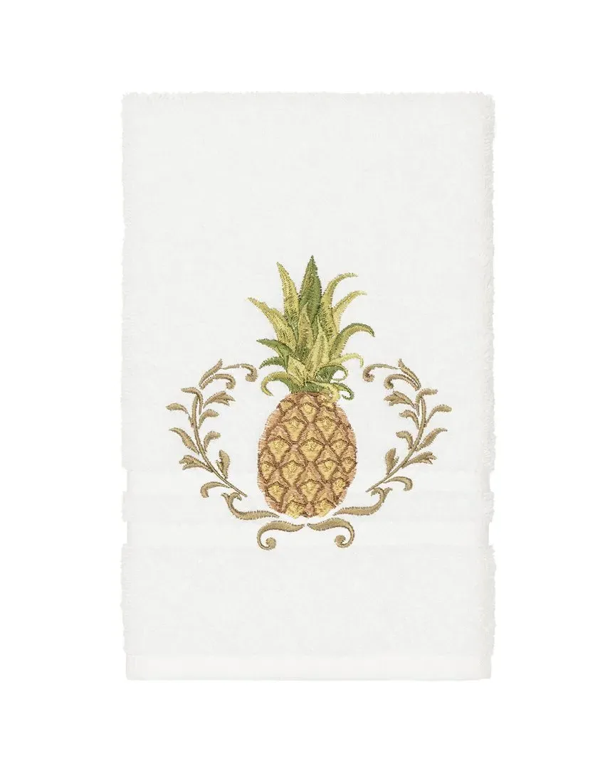 Welcome Embellished Hand Towel - White, Turkish Cotton