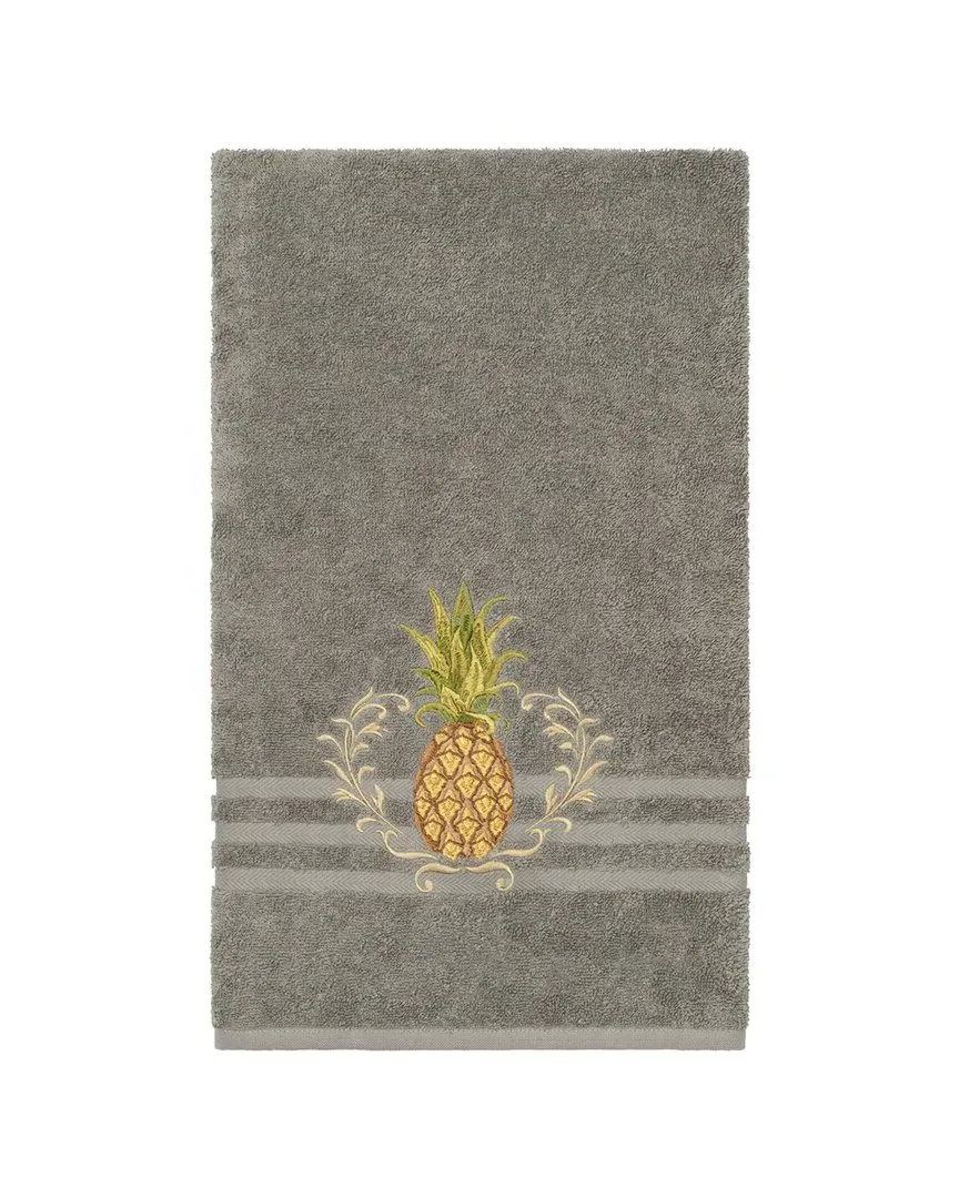 Welcome Turkish Cotton Embellished Bath Towel - Dark Grey image