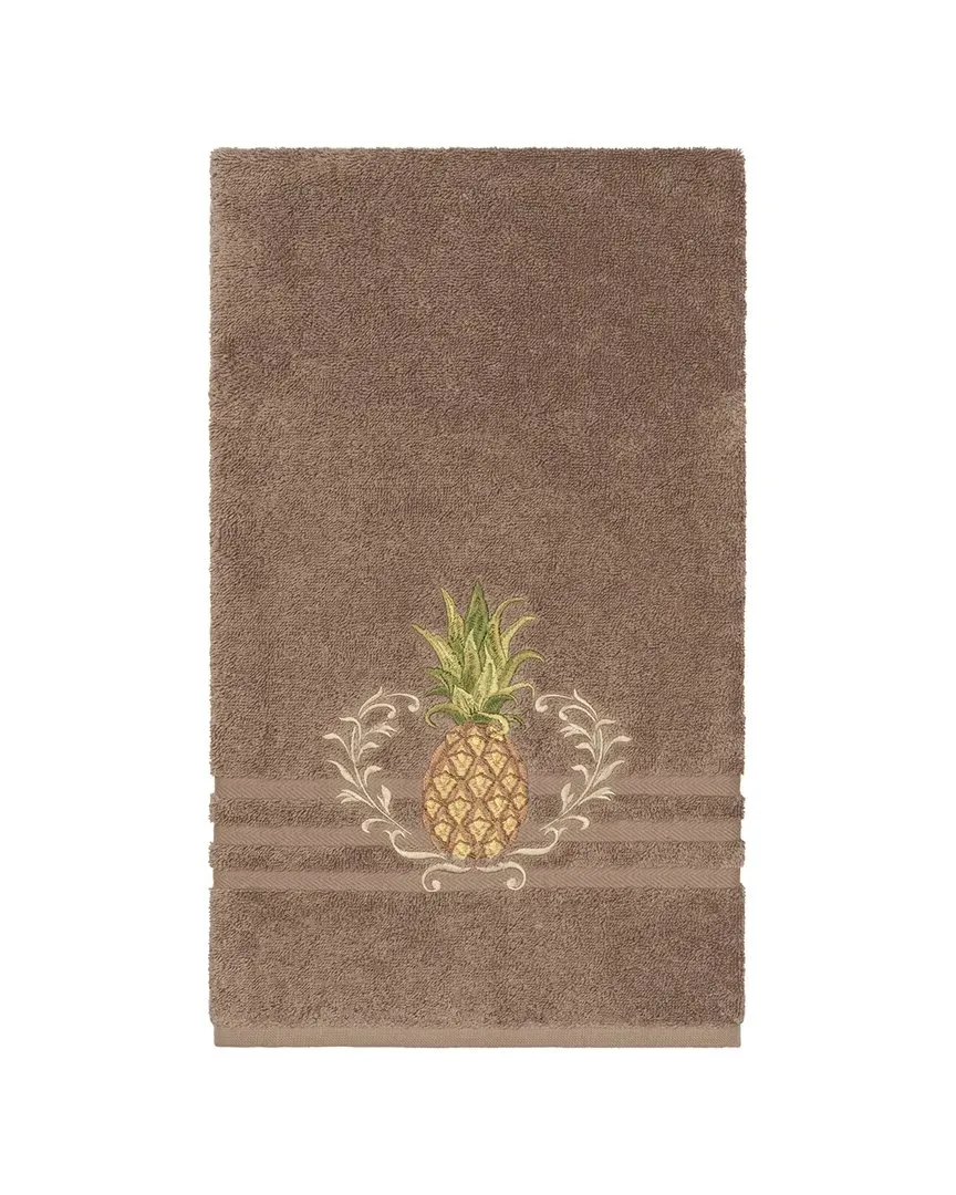 Welcome Turkish Cotton Embellished Bath Towel - Latte