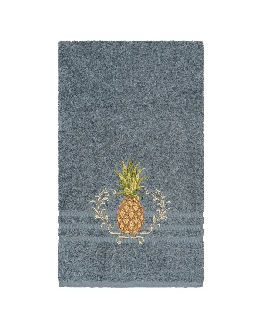 Welcome Turkish Cotton Embellished Bath Towel - Teal