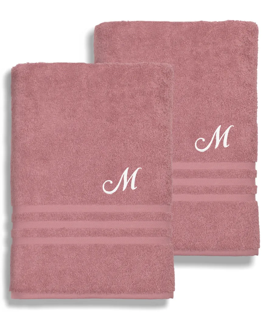 Monogrammed Denzi Bath Sheets - Tea Rose image