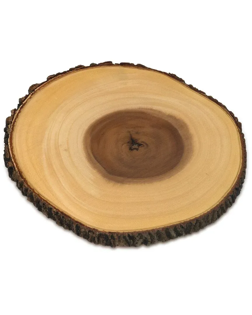 International Acacia Bark Large Footed Server - Acacia image