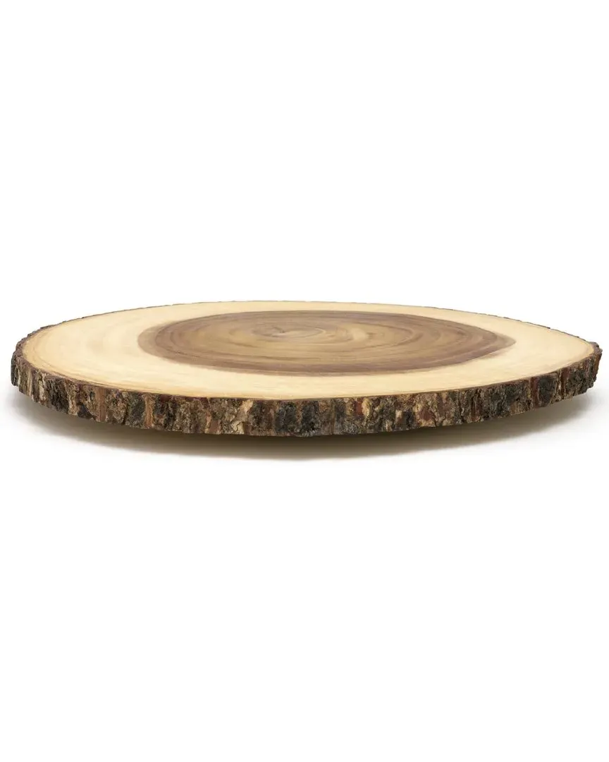 International Acacia Bark Lazy Susan - Brown, Acacia