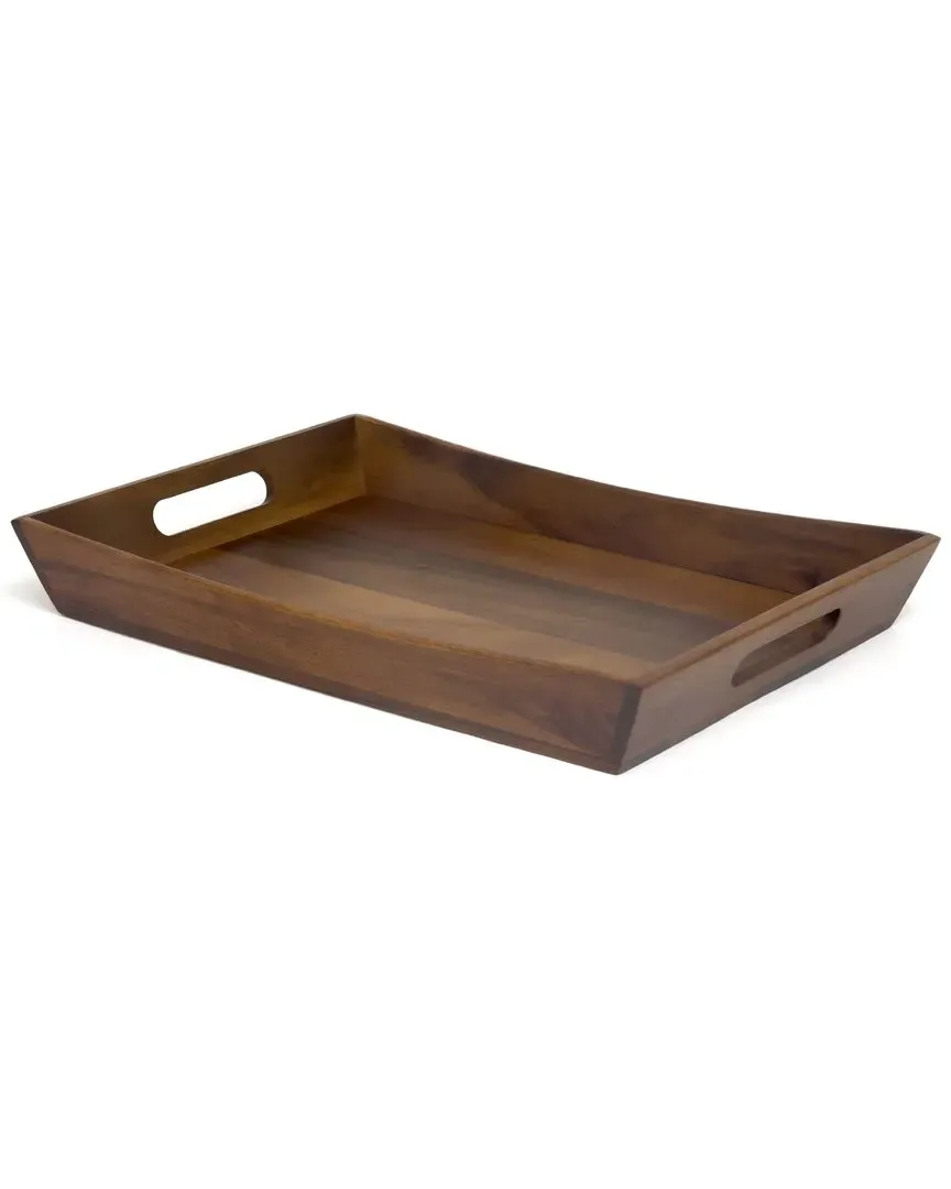 International Acacia Curved Serving Tray - Brown image
