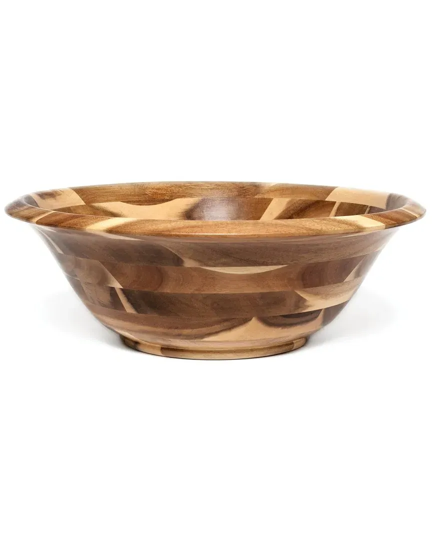 International Acacia Flared Bowl - Brown