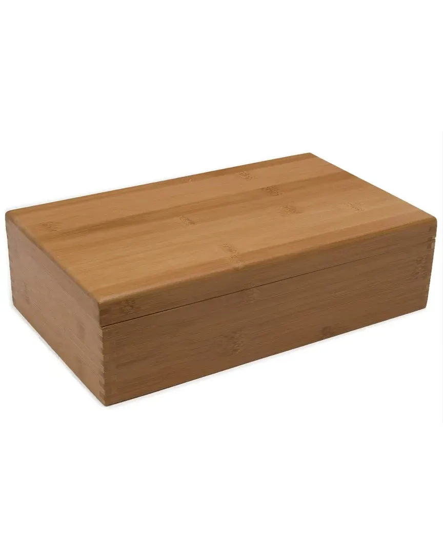 International Bamboo 8-Section Tea Box - Brown image