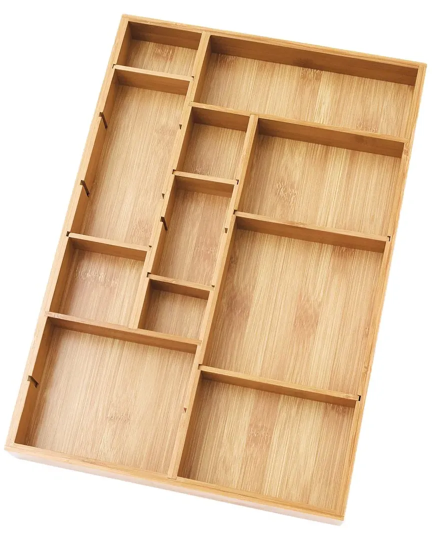 International Bamboo Adjustable Drawer Organizer - Brown