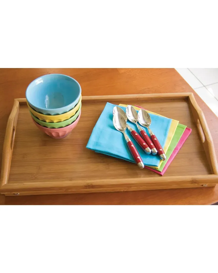 International Bamboo Bed Tray with Folding Legs - Brown image