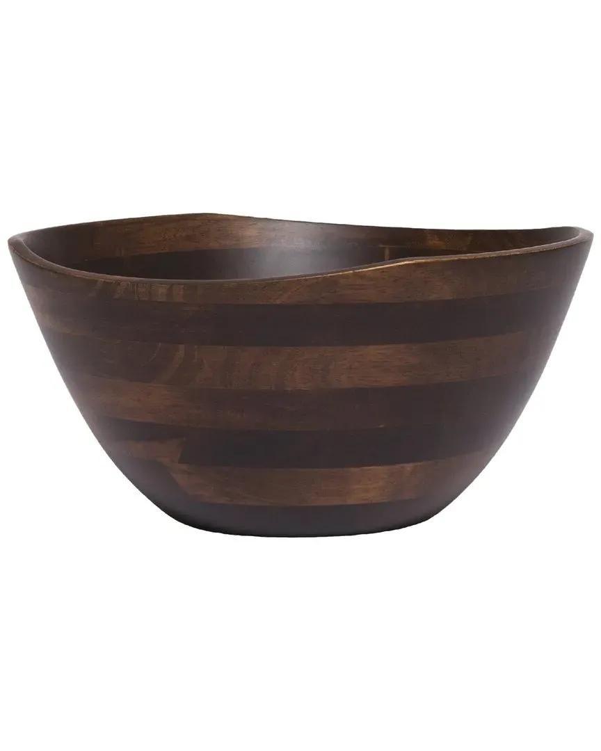 International Large Wavy Rim Bowl - Brown, Beechwood image
