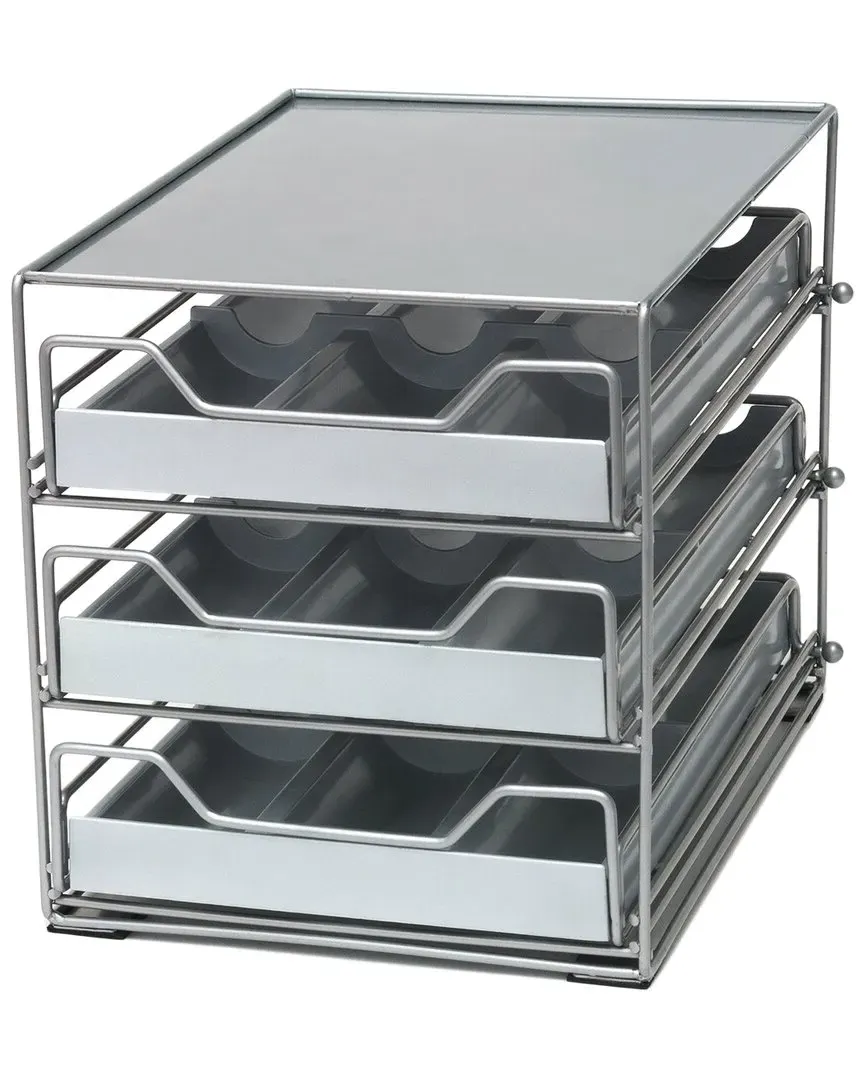 International Three-Tier Tilt-Down Spice Drawer - Grey, Metal image