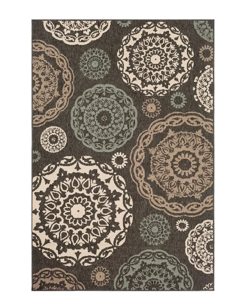 Surya Alfresco Machine Woven Rug - Black, Olefin image