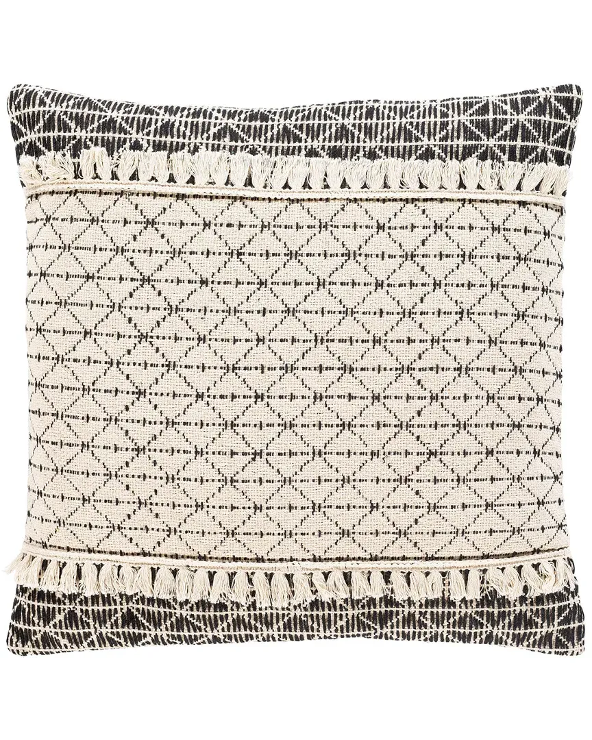 Surya Justine Decorative Pillow - Beige, Cotton
