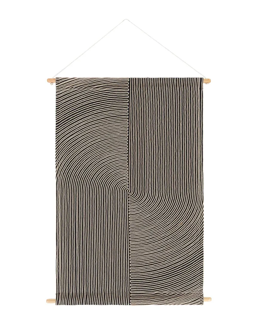 Surya Pax Wall Decoration - Black, Cotton