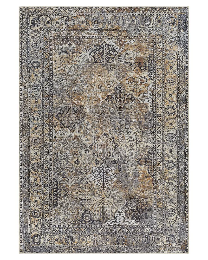 Surya Tahmis Machine-Washable Rug - Black, Chenille-Polyester