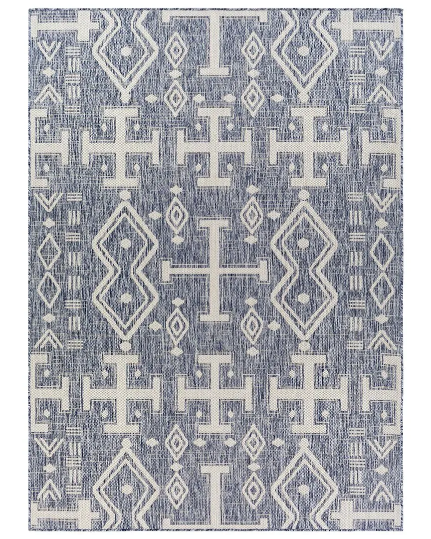 Surya Tuareg Indoor/Outdoor Rug - Blue, Polypropylene