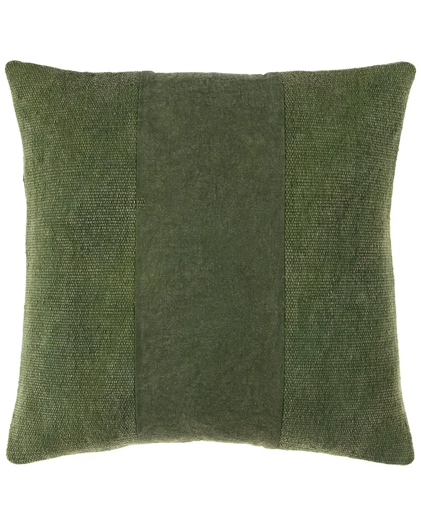 Surya Washed Pillow Cover - Green, Cotton