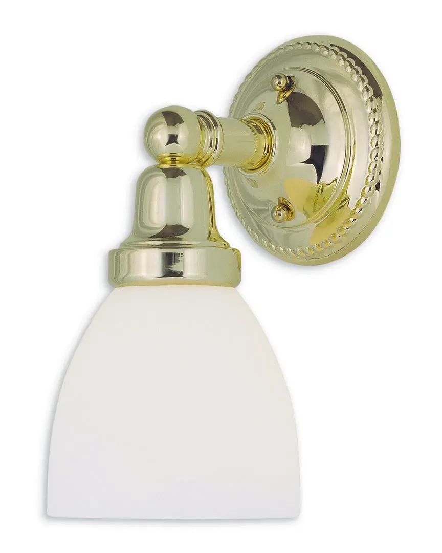 1-Light Bath Light - Polished Brass, Steel image