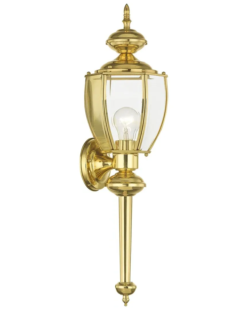 1-Light Outdoor Wall Lantern - Gold, Brass image