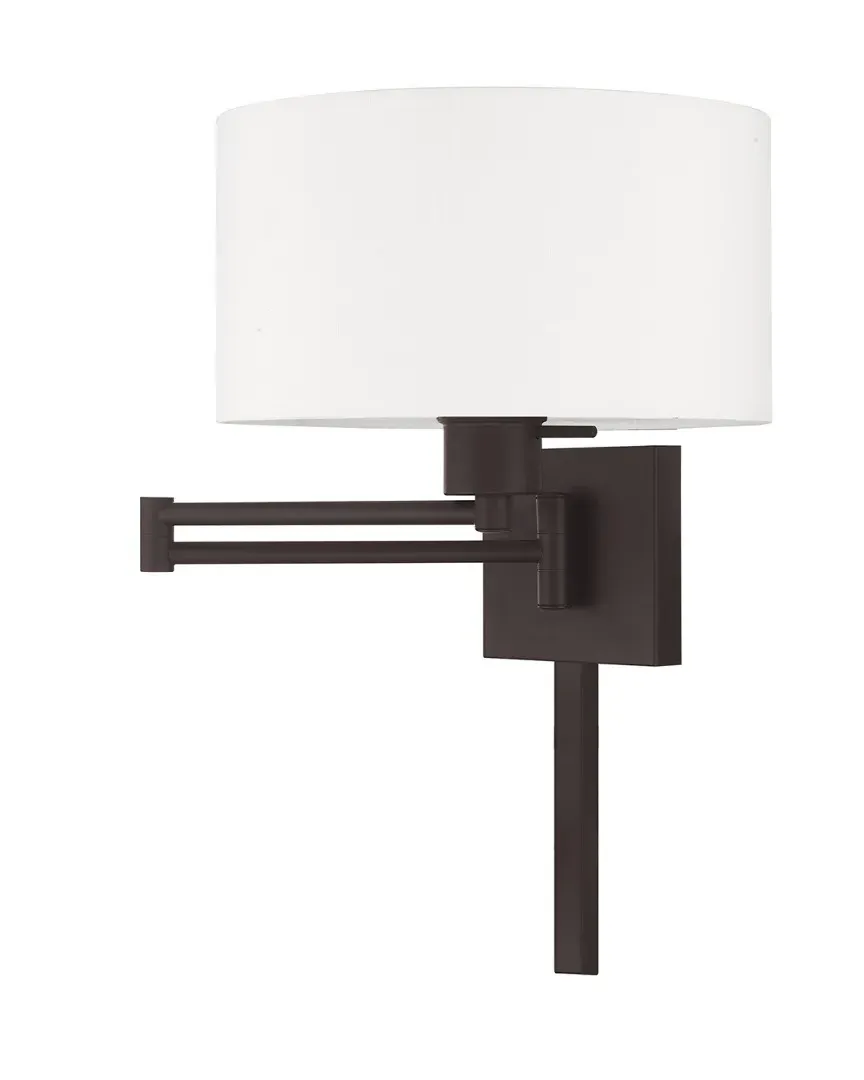 1 Light Swing Arm Wall Lamp - Bronze, Steel