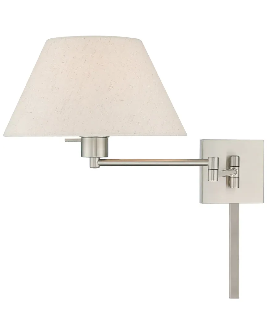 1 Light Swing Arm Wall Lamp - Brushed Nickel, Steel