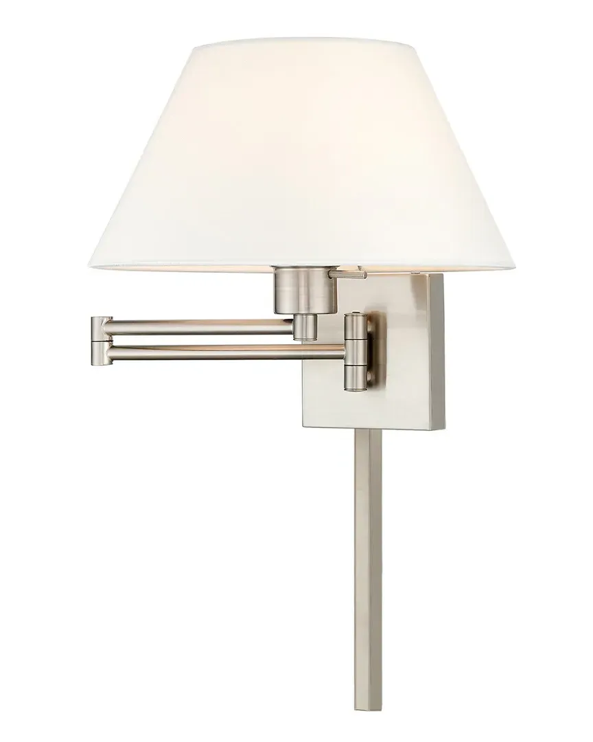 1 Light Swing Arm Wall Lamp - Brushed Nickel, Steel