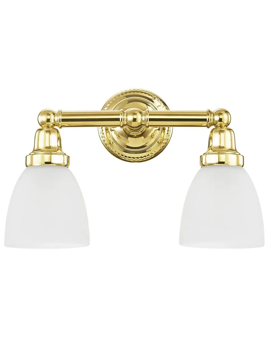 2-Light Bath Light - Polished Brass, Steel image