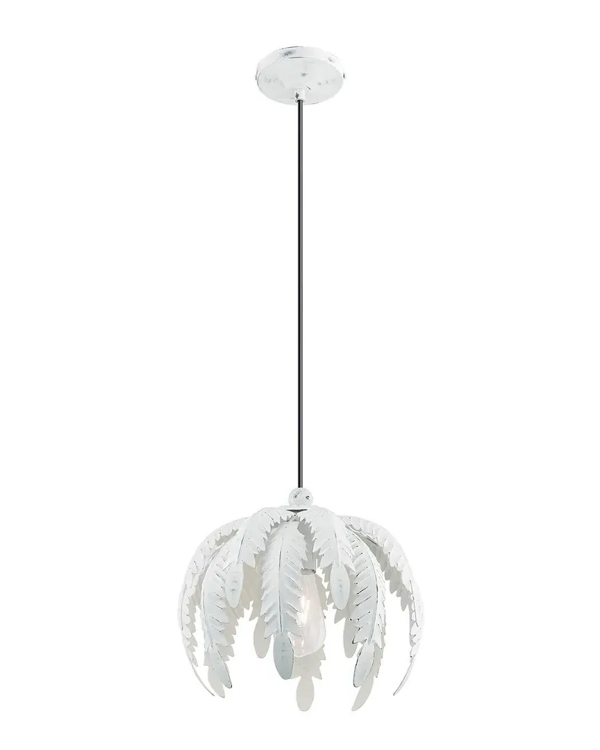 Acanthus Mini Pendant Light - Antique White, Steel