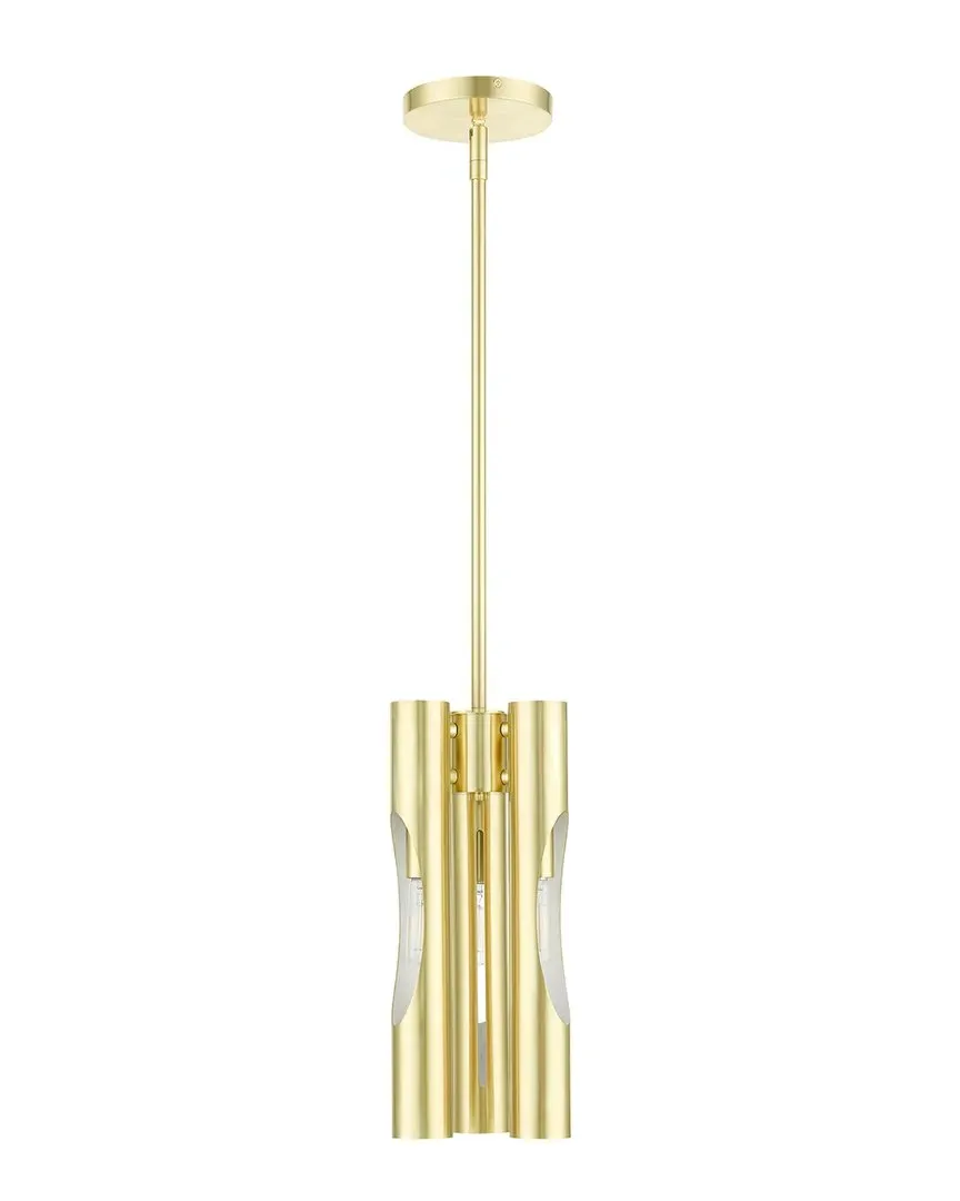 Acra 3 Light Chandelier - Satin Brass, Steel image