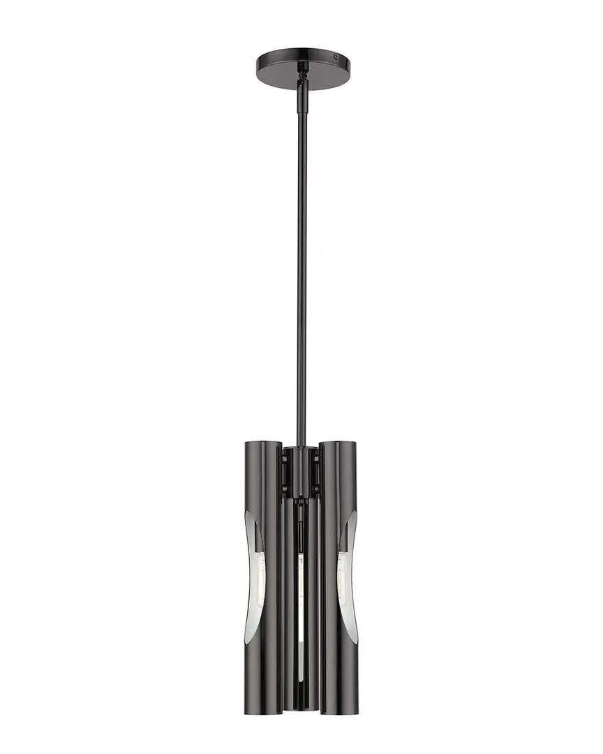 Acra 3 Light Pendant Chandelier - Black Chrome, Steel image