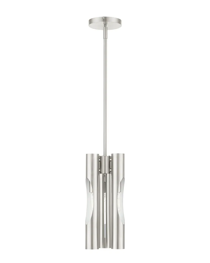Acra 3 Light Pendant Chandelier - Brushed Nickel, Steel image