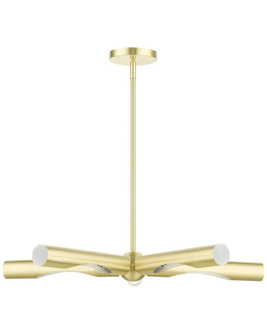 Acra 5 Light Chandelier - Satin Brass, Steel