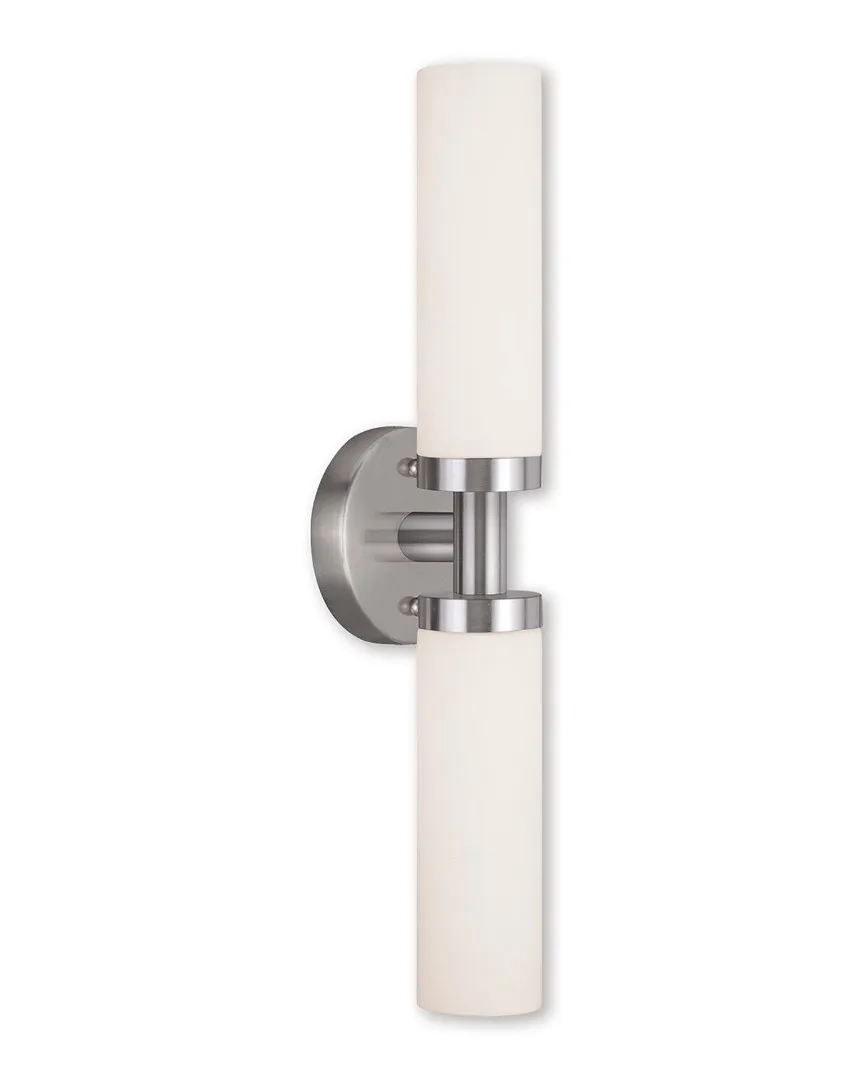 Aero 2-Light Bath Light - Brushed Nickel, Steel