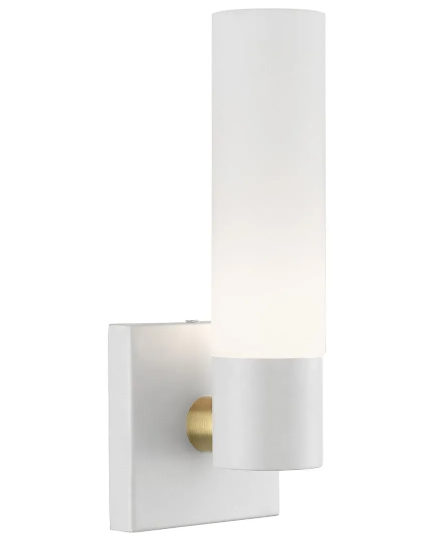 Aero Single Wall Sconce - Textured White, Steel