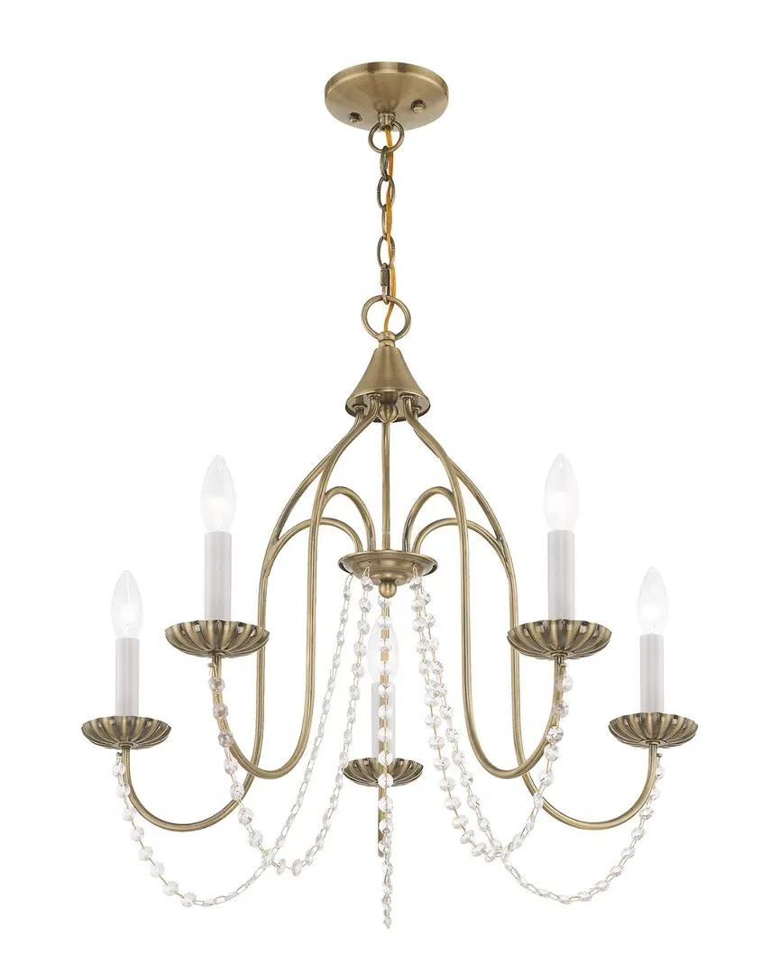 Alessia 5-Light Chandelier - Antique Brass, Steel