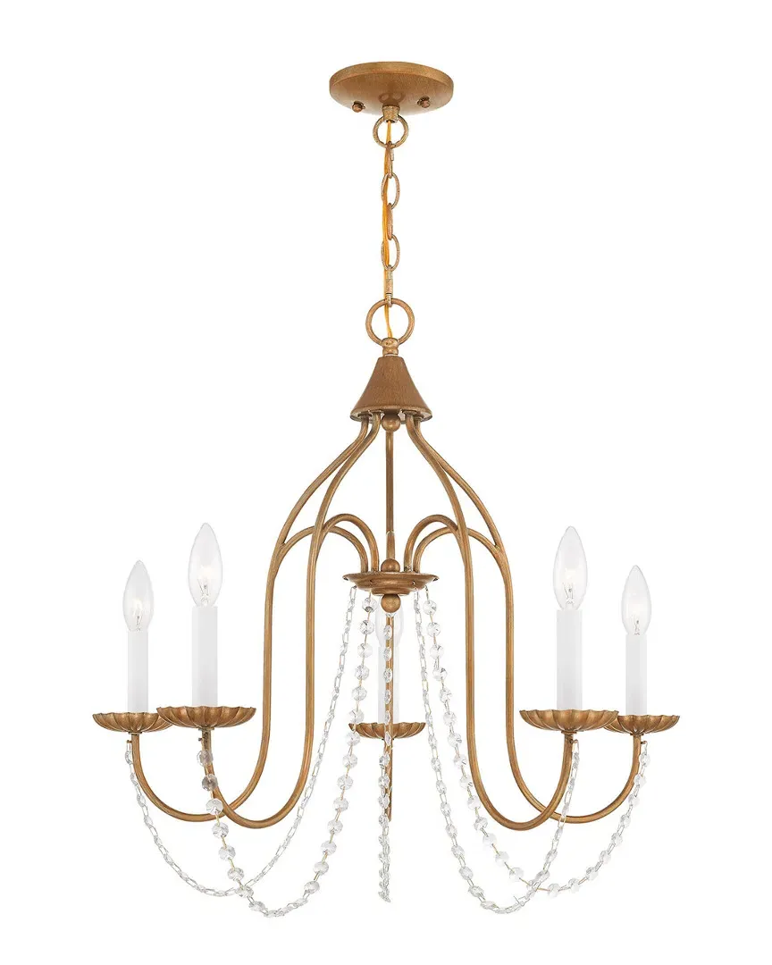 Alessia 5-Light Chandelier - Antique Gold, Steel