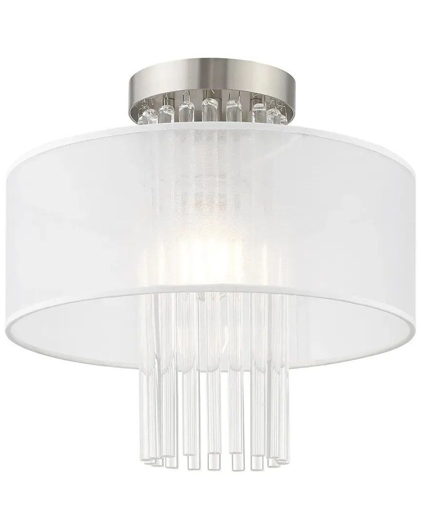 Alexis 1 Light Ceiling Mount - Brushed Nickel, Steel