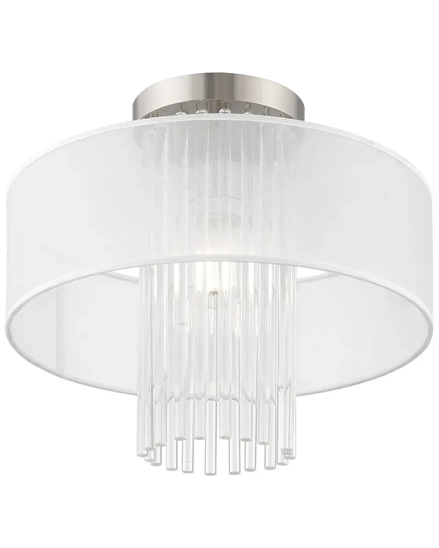 Alexis 1 Light Ceiling Mount - Brushed Nickel, Steel