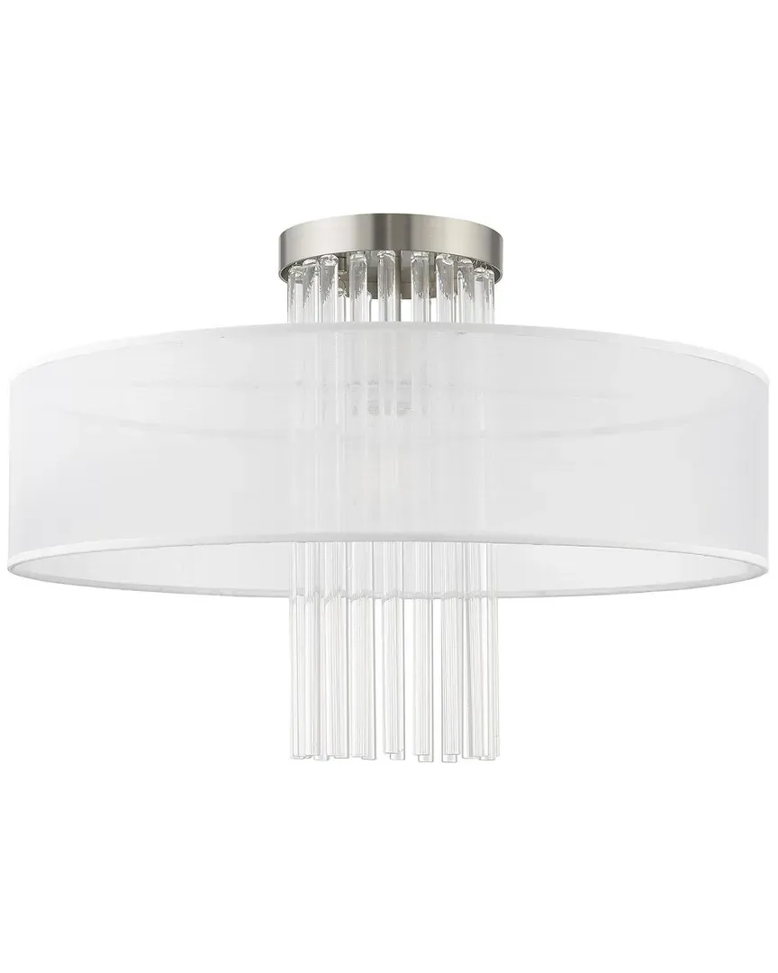 Alexis 1 Light Ceiling Mount - Brushed Nickel, Steel