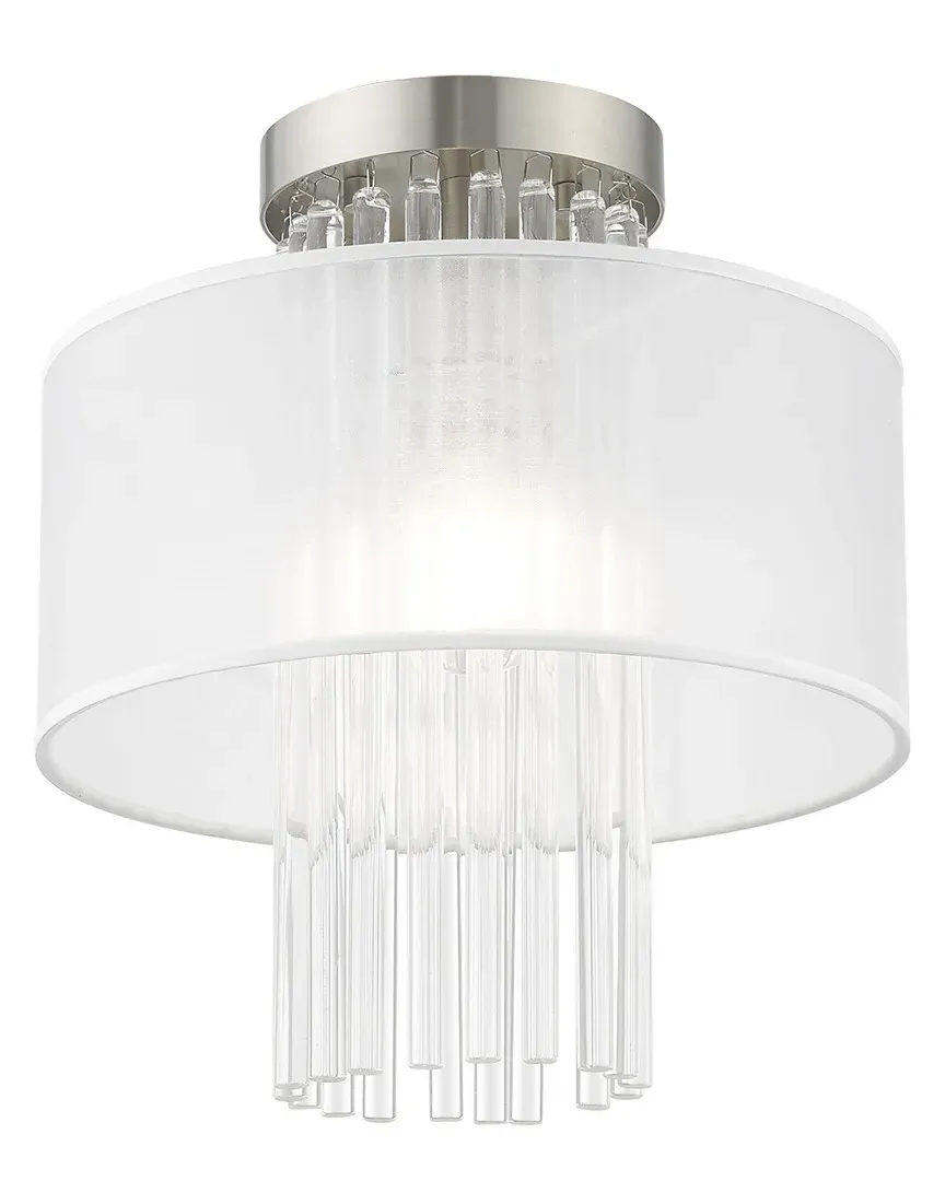 Alexis 1 Light Ceiling Mount - Brushed Nickel, Steel