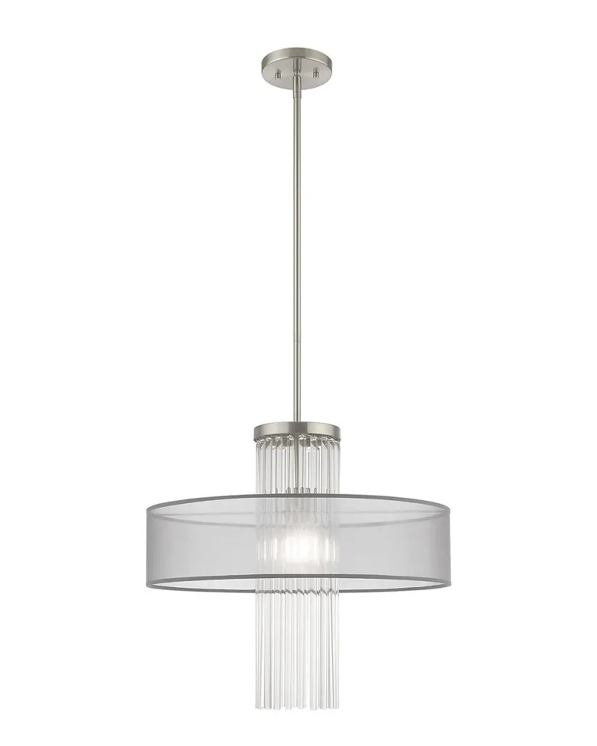 Alexis 1 Light Pendant Chandelier - Brushed Nickel, Steel