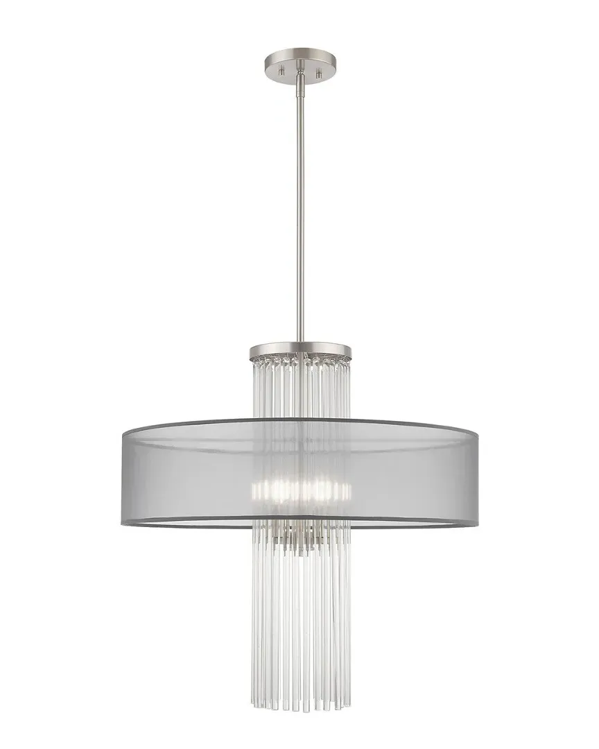 Alexis 4-Light Pendant Chandelier - Brushed Nickel, Steel
