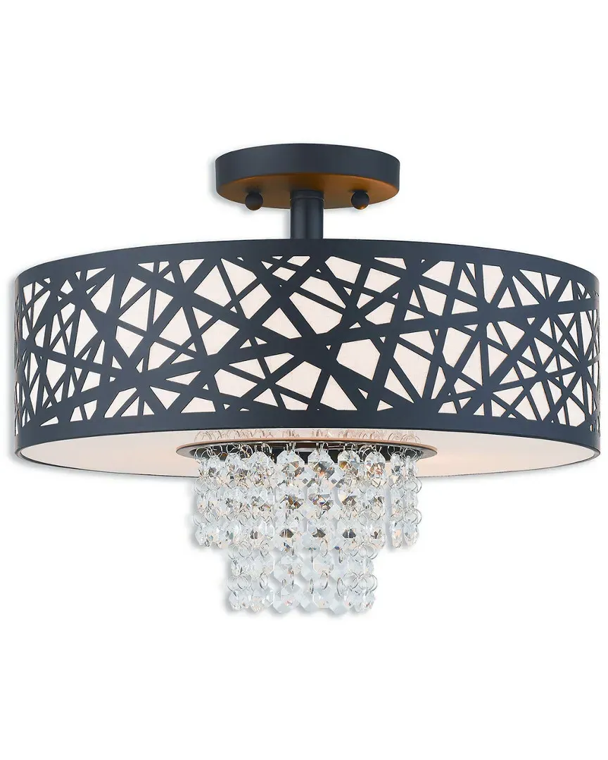 Allendale 3 Light Semi Flush Mount Ceiling Light - Bronze