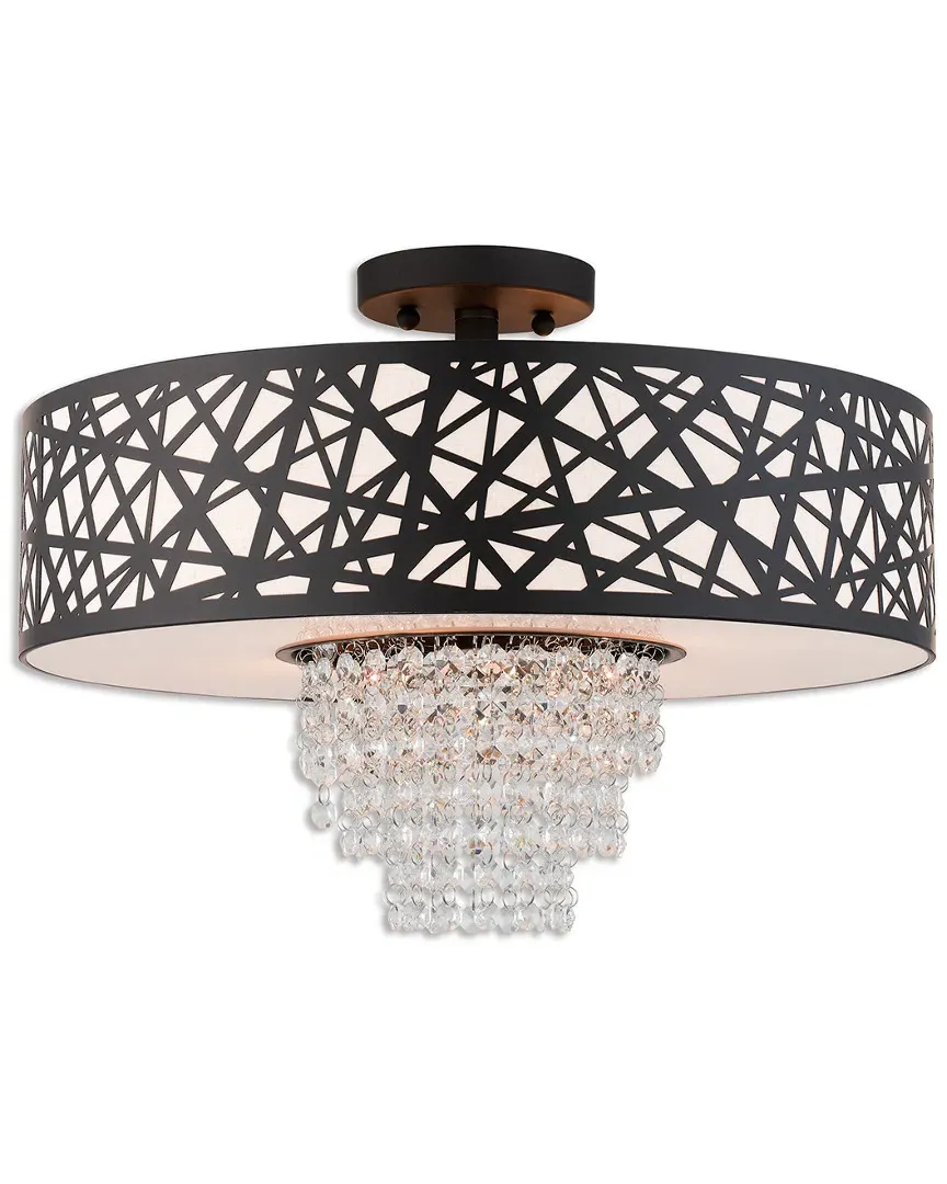 Allendale 4 Light Semi Flush Mount Ceiling Light - Bronze